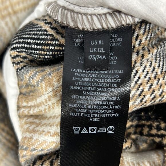 FREE PEOPLE KYE PLAID WOOL HIGH RISE PANTS TROUSERS NEW SIZE 8 - Picture 4 of 7